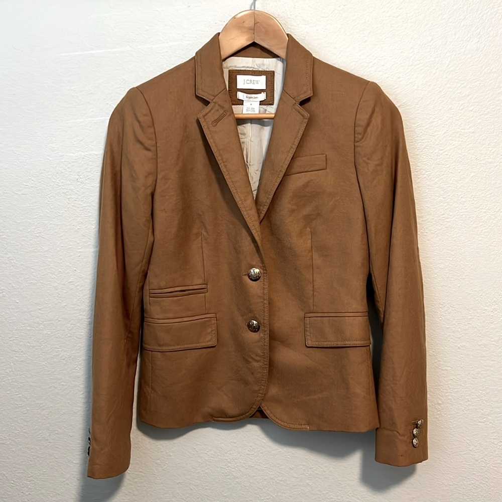 J. Crew Schoolboy Blazer in Camel Brown color-100% Wool! Great condition